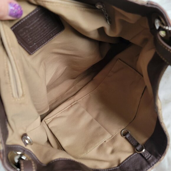 COACH Auth Vintage Y2K Brown Leather w/ Tag, Shoulder Hobo Bag, Non Smoking Home - Picture 4 of 5